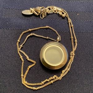 Silver Hinged Locket Necklace with Charms